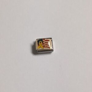 American Flag Italian Link Stainless Steel Charm‎ for Nomination Style Bracelet